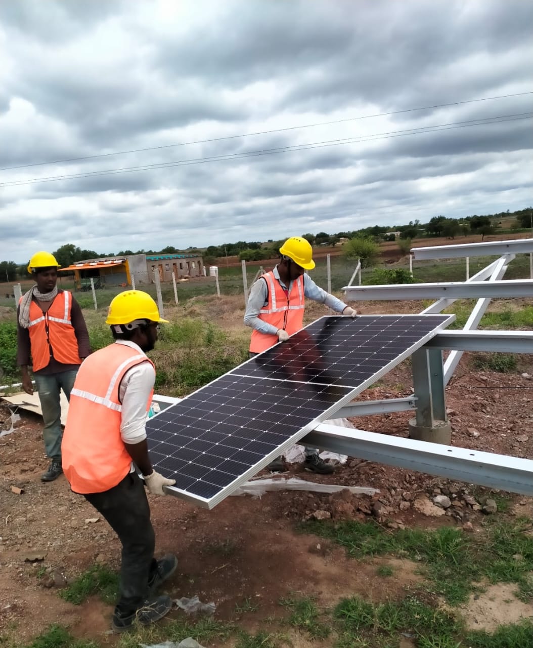 Commercial solar installation